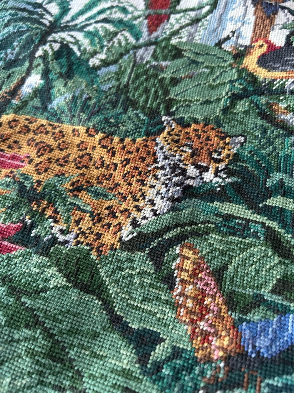 C&F Home Jungle Petit Needlepoint Throw Pillow Cover - Picture 2 of 7